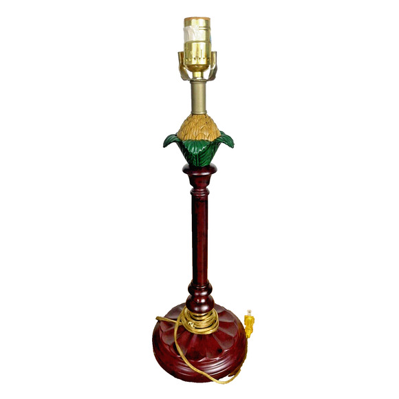 Vintage Artichoke Underwriter Laboratories Table Lamp Kitsch Tropical [Tested] - Picture 1 of 8